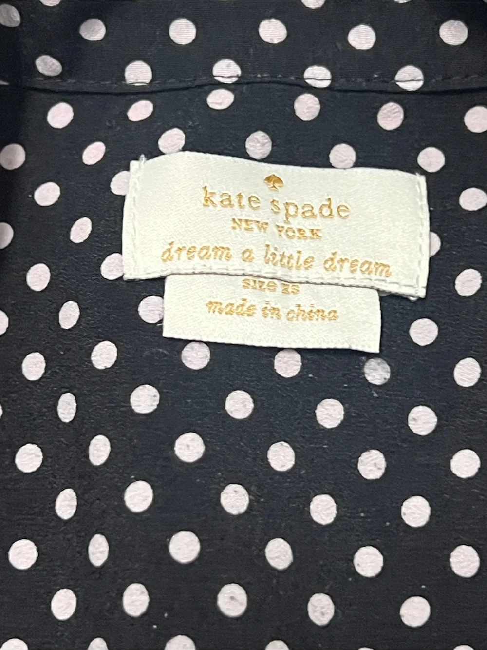 Kate Spade New York polka dot sleep lounge romper / size XS